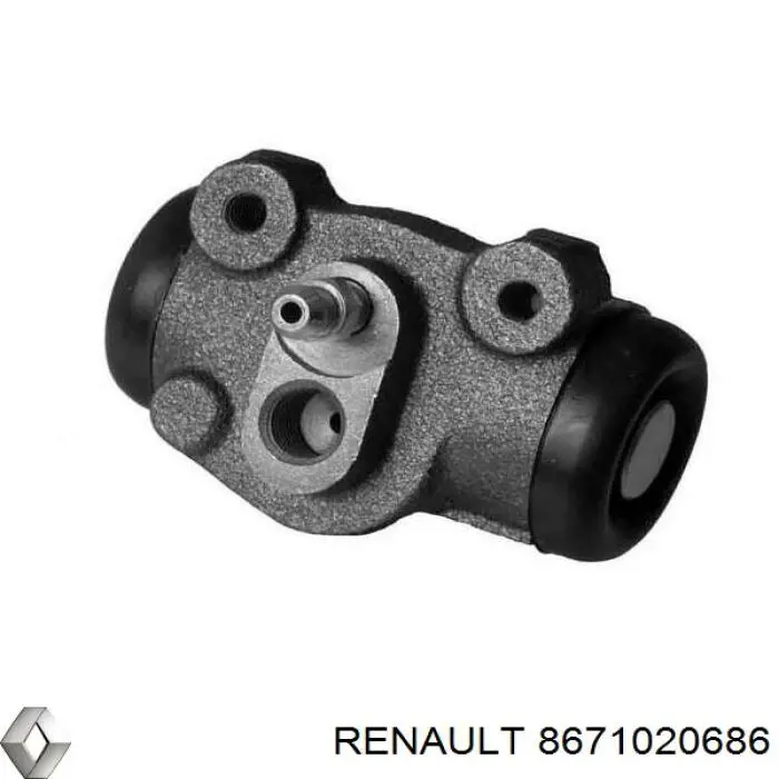 Zapatas de frenos de tambor traseras 8671020686 Renault (RVI)