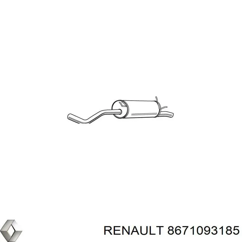 Выхлоп задний Renault (RVI) 8671093185 цена, от 69.19 USD