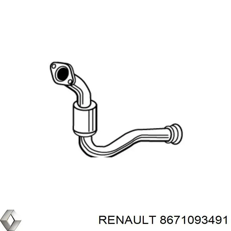 Приёмная труба 8671093491 Renault (RVI)