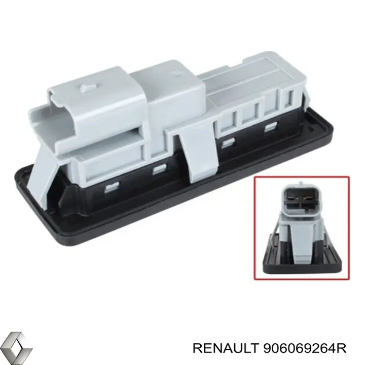 Botão de acionamento do fecho de tampa de porta-malas (de 3ª/5ª porta (de tampa de alcapão) para Renault CAPTUR 