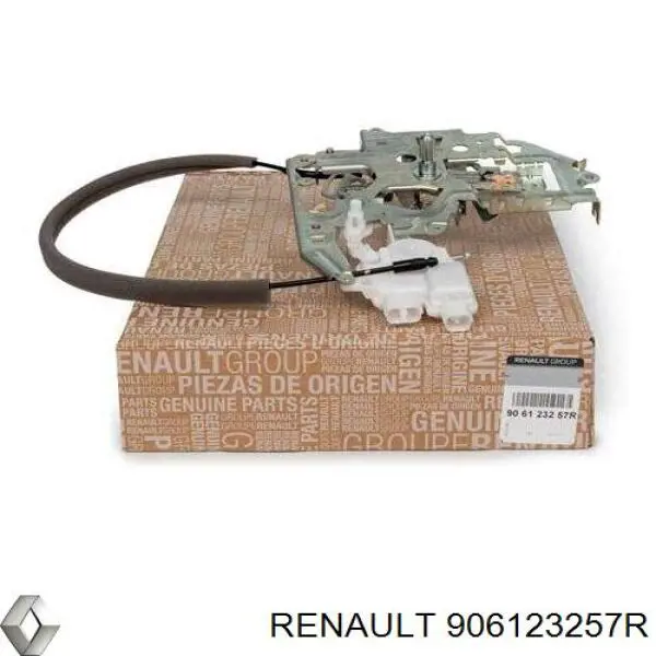 906123257R RENAULT Cerradura de puerta de batientes, trasera derecha original y equivalente