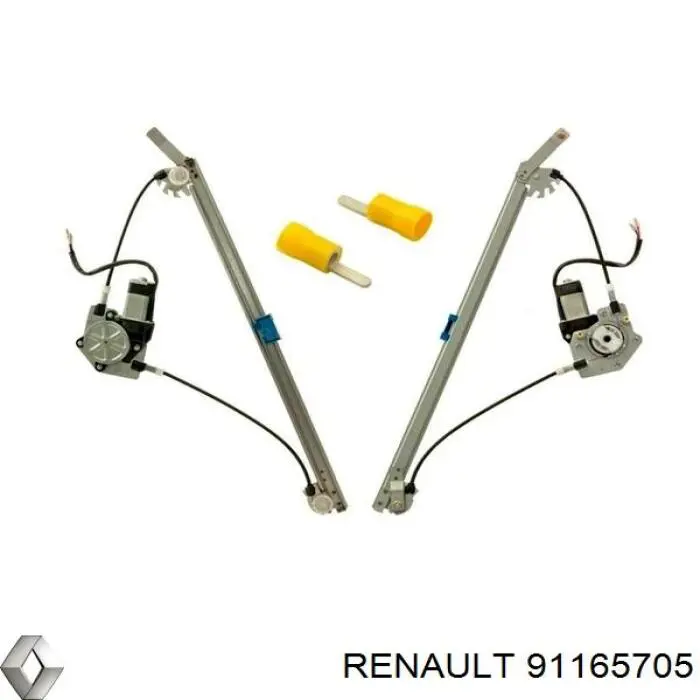 91165705 Renault (RVI) mecanismo de acionamento de vidro da porta dianteira direita