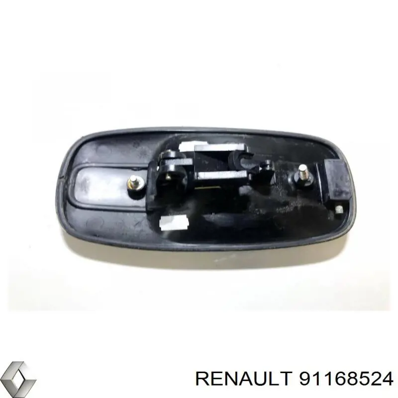91168524 Renault (RVI) maçaneta dianteira direita da porta externa