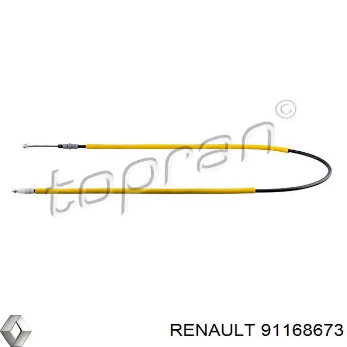 Трос стояночного тормоза задний правый Renault (RVI) 91168673 цена, от 8.88 USD
