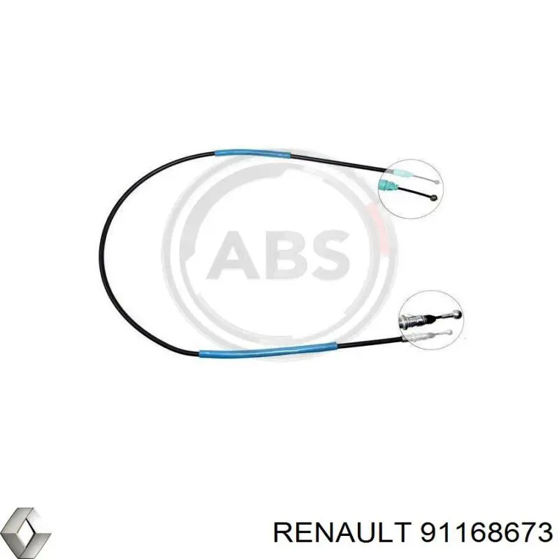 Купить 91168673 Renault (RVI) Задний правый трос ручника