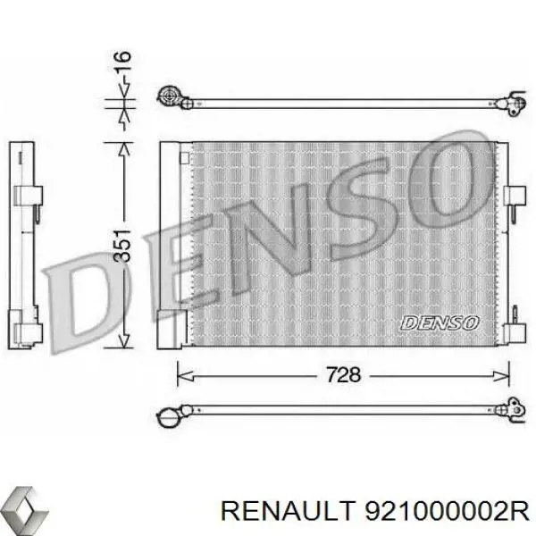 Радиатор кондиционера 921000002R Renault (RVI)