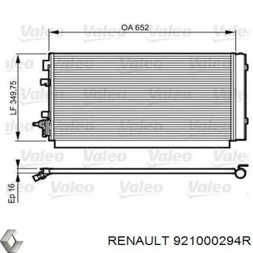 921000294R RENAULT Condensador aire acondicionado original y equivalente