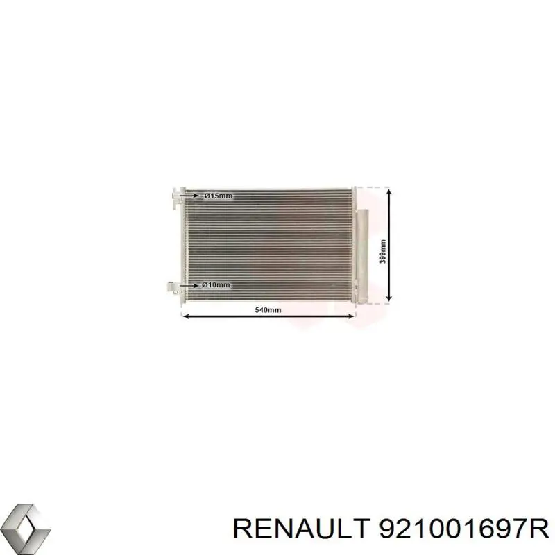 Конденсатор кондиционера Renault (RVI) 921001697R цена, от 74.70 USD