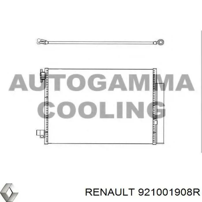 Радиатор кондиционера 921001908R Renault (RVI)