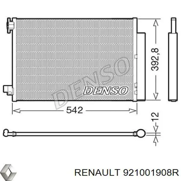 Конденсатор кондиционера Renault (RVI) 921001908R цена, от 75.38 USD