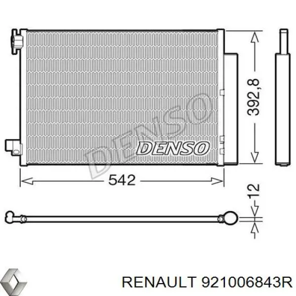 Конденсатор кондиционера Renault (RVI) 921006843R цена, от 101.47 USD
