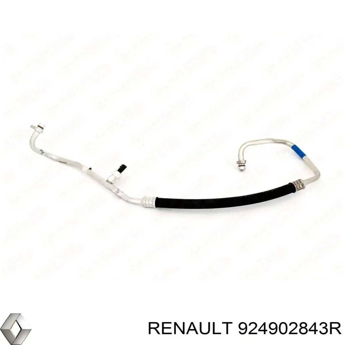 924902843R Renault (RVI) mangueira de aparelho de ar condicionado, desde o compressor até o radiador