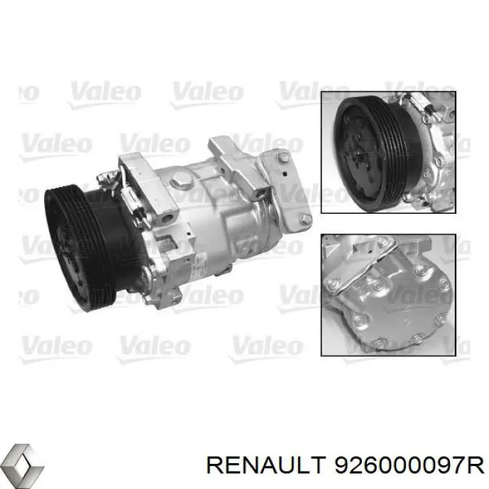 926000097R Renault (RVI) compressor de aparelho de ar condicionado