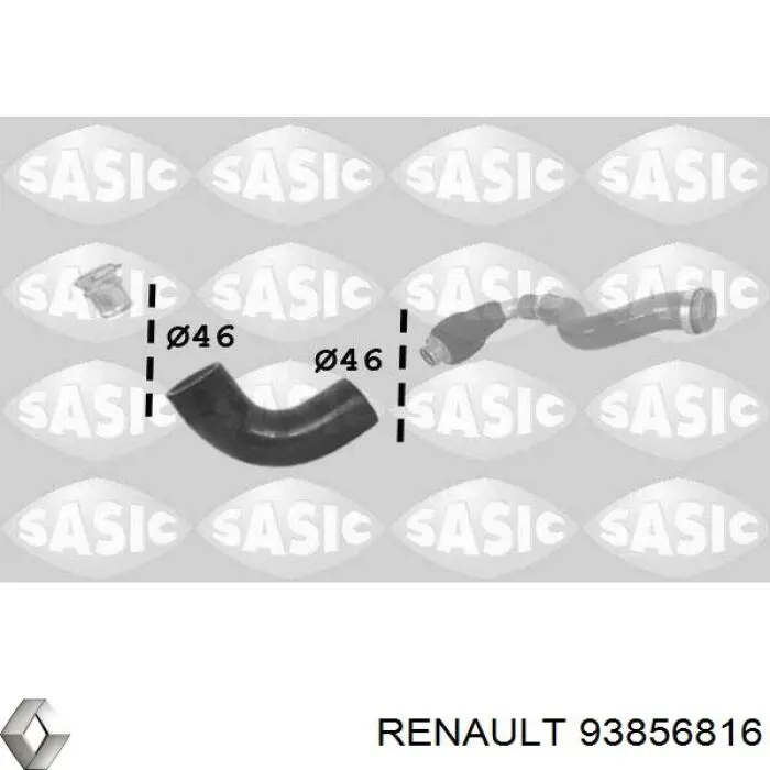 Патрубок интеркулера 93859218 Opel