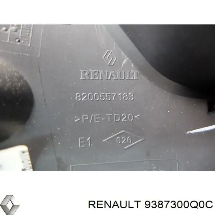 Купить 9387300Q0C Renault (RVI) Молдинг крыла заднего левого