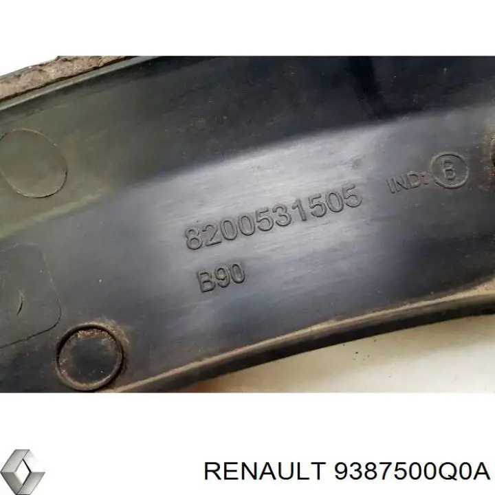 Купить 9387500Q0A Renault (RVI) Молдинг крыла заднего левого