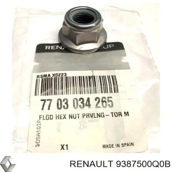 9387500Q0B Renault (RVI) Молдинг крыла заднего левого