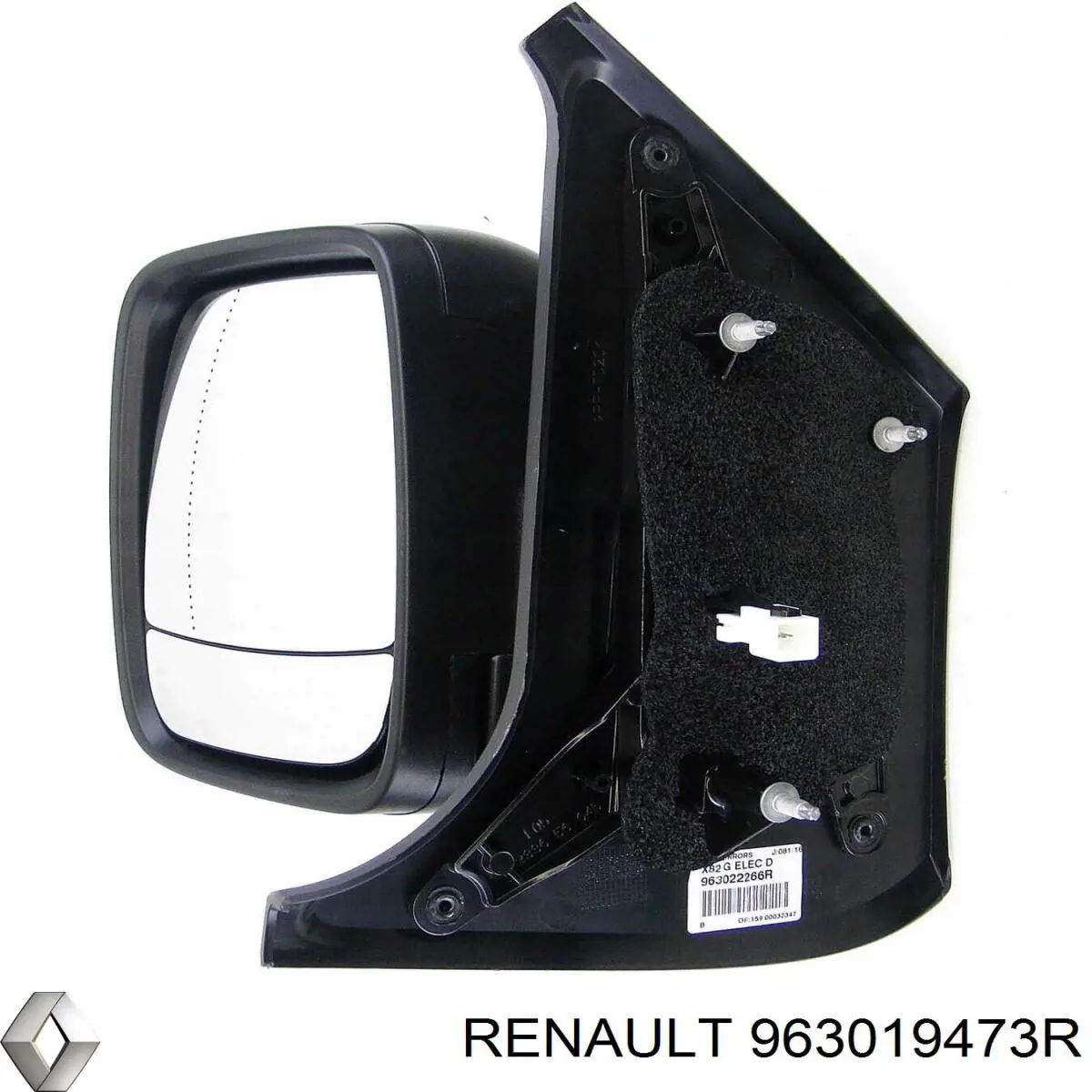 Правое зеркало 963019473R Renault (RVI)