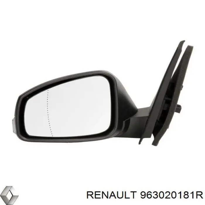 963020181R Renault (RVI) caixa do espelho de retrovisão esquerdo