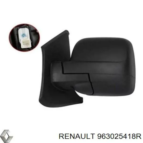 Зеркало заднего вида левое 963025418R Renault (RVI)