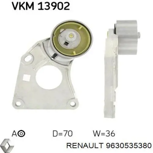 Натяжитель ремня ГРМ Renault (RVI) 9630535380