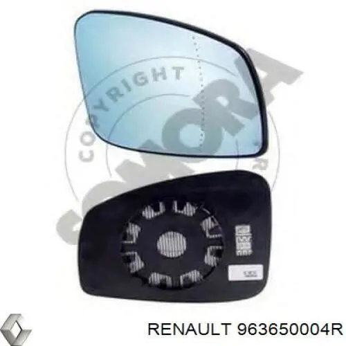 963650004R Renault (RVI) Зеркальный элемент правого зеркала заднего вида