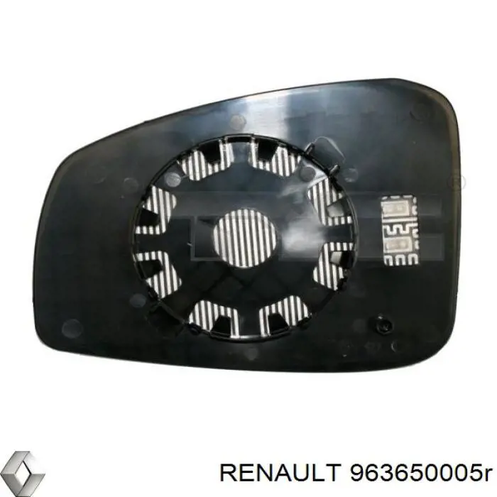 Зеркальный элемент зеркала заднего вида правого Renault (RVI) 963650005R