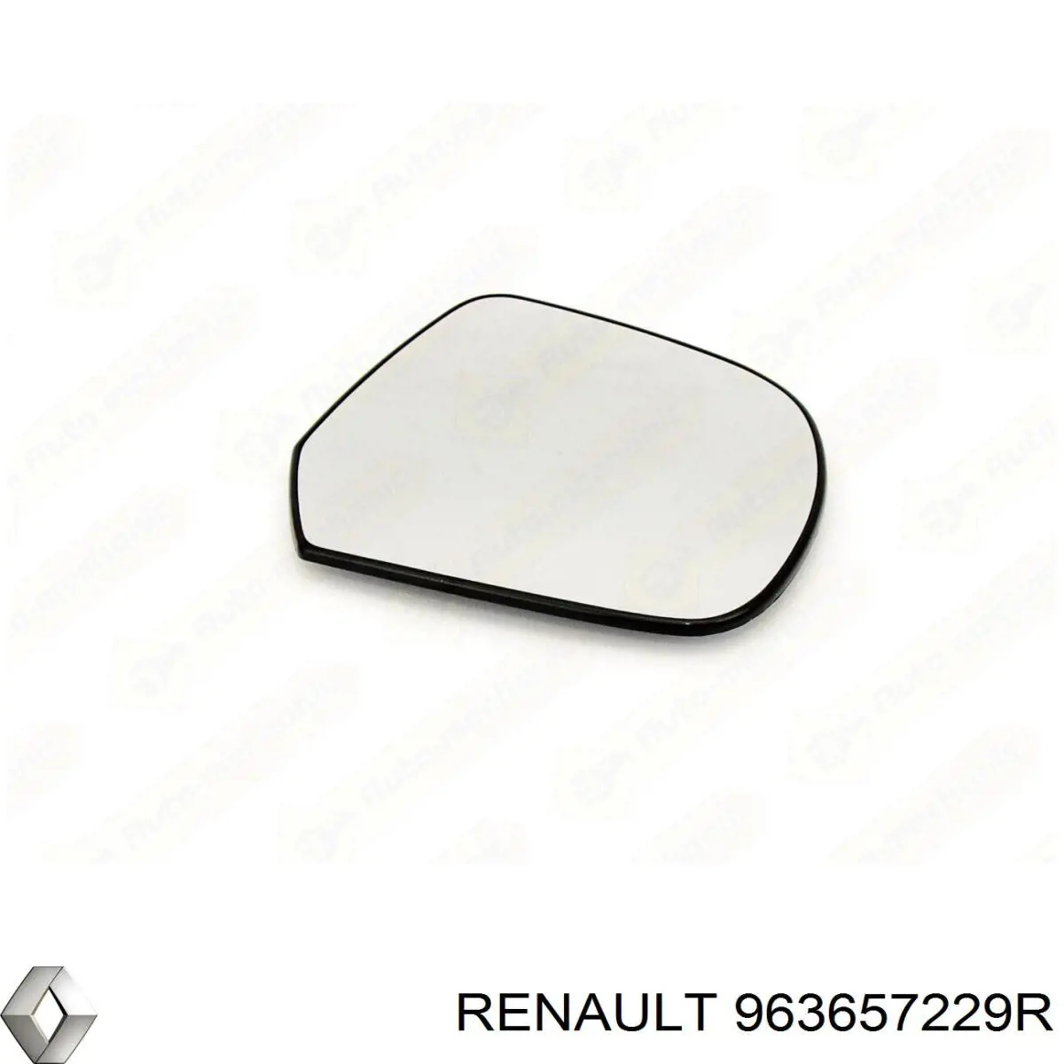 Зеркальный элемент зеркала заднего вида правого Renault (RVI) 963657229R