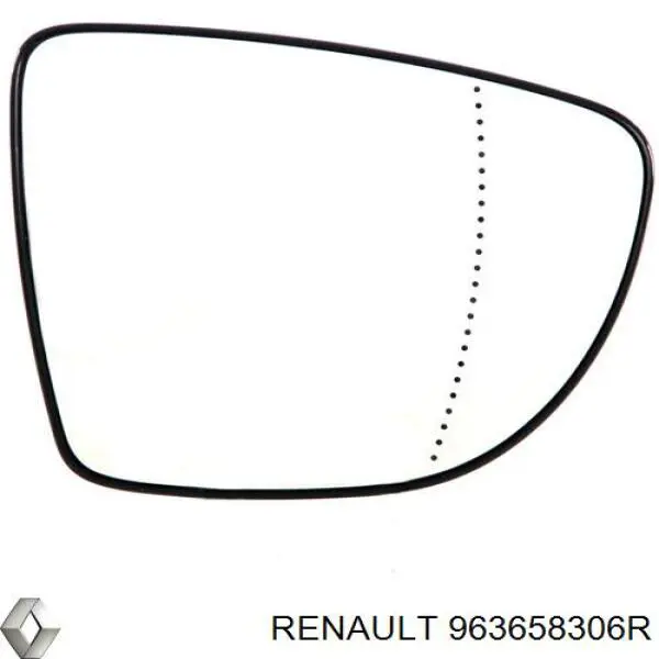 Купить 963658306R Renault (RVI) Стекло правого зеркала заднего вида