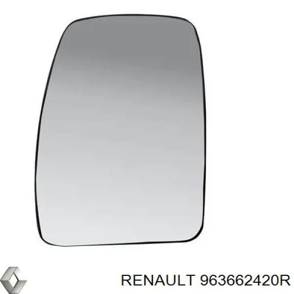 Стекло левого зеркала заднего вида 963662420R Renault (RVI)