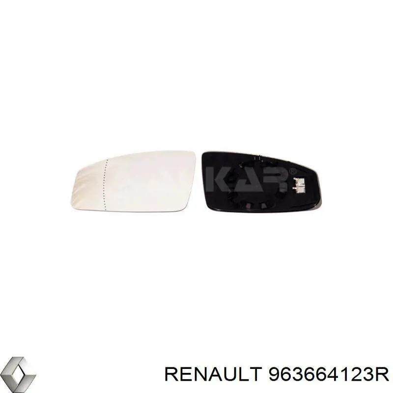 Зеркальный элемент водительского зеркала Renault (RVI) 963664123R цена, от 39.20 USD