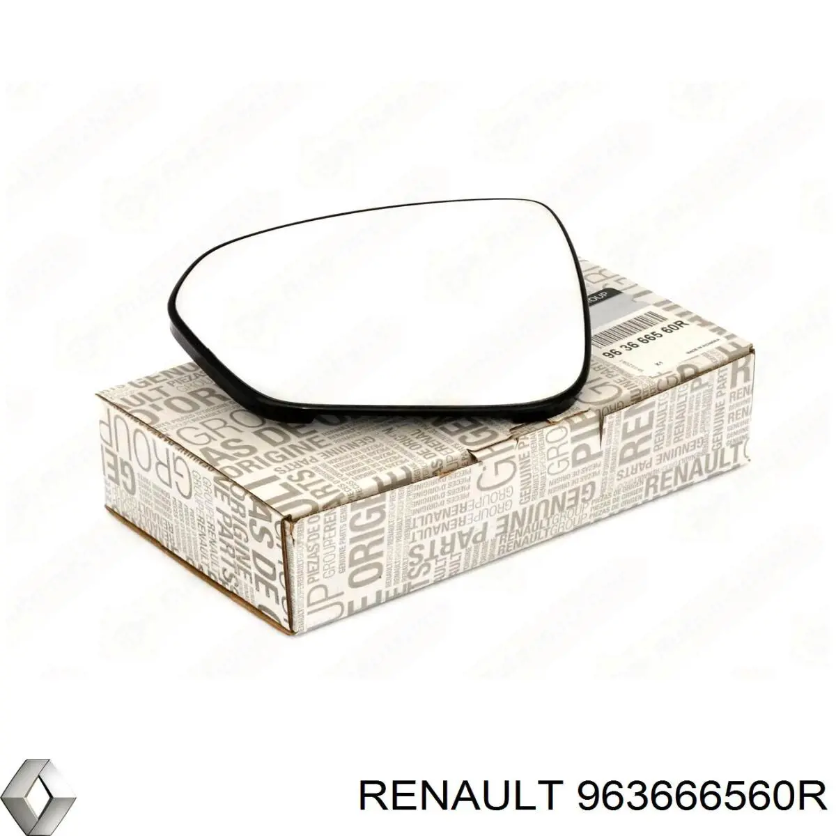 Зеркальный элемент зеркала заднего вида левого Renault (RVI) 963666560R