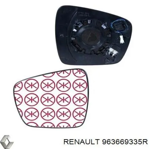Стекло левого зеркала заднего вида 963665711R Renault (RVI)