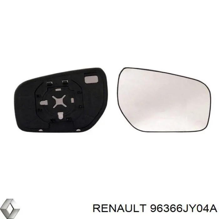 Зеркальный элемент зеркала заднего вида правого на Renault Koleos HY0