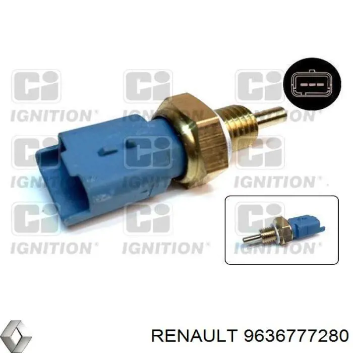 Датчик указателя температуры охлаждающей жидкости Renault (RVI) 9636777280 цена, от 7.55 USD