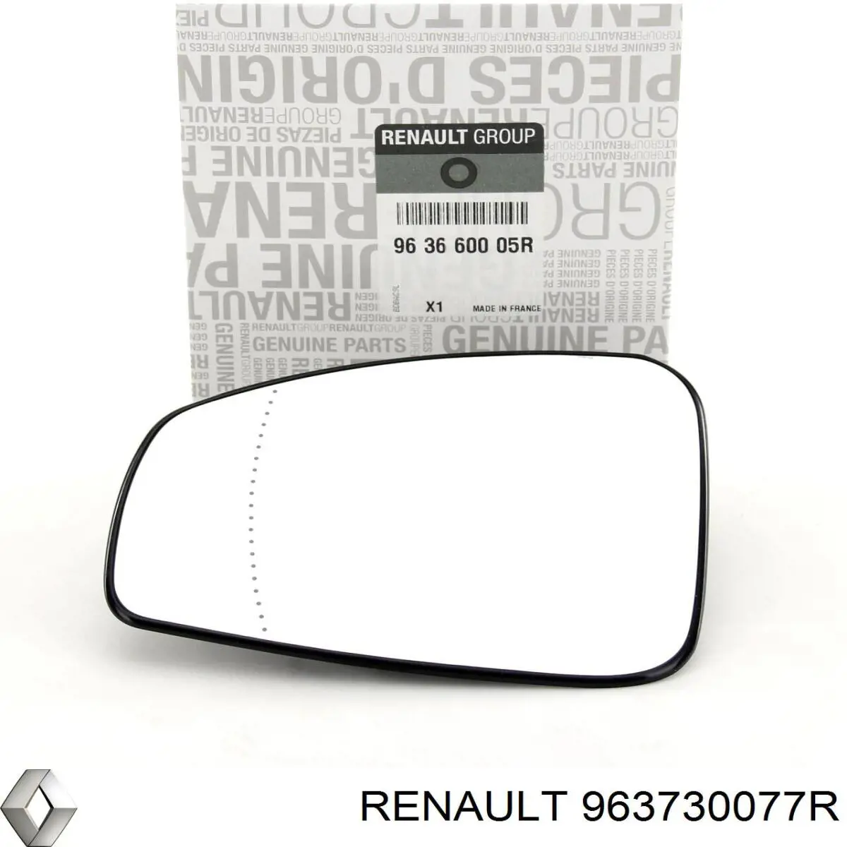 Superposicion(Cubierta) De Espejo Retrovisor Izquierdo 963730077R Renault (RVI)