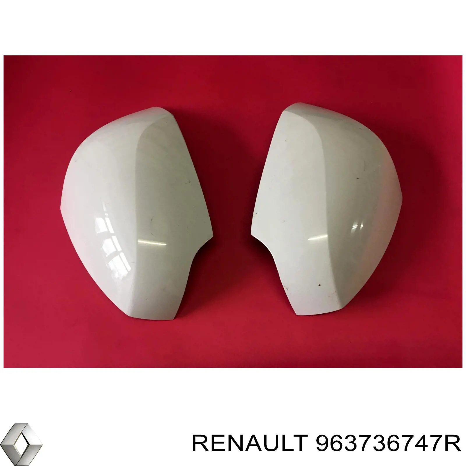963020162R Renault (RVI) placa sobreposta (tampa do espelho de retrovisão esquerdo)