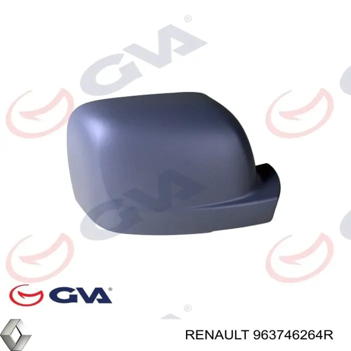 963746264R Renault (RVI) placa sobreposta (tampa do espelho de retrovisão direito)