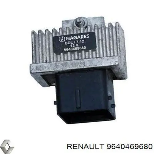 9640469680 Renault (RVI) relê das velas de incandescência