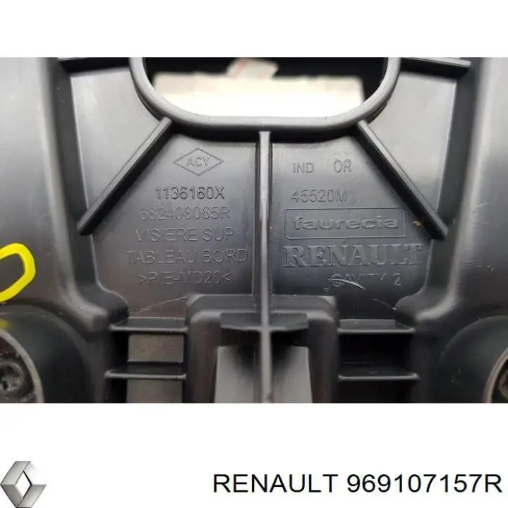 Консоль панели управления центральная Renault (RVI) 969107157R