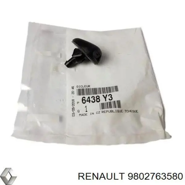 9802763580 Renault (RVI) Шланг омывателя лобового стекла