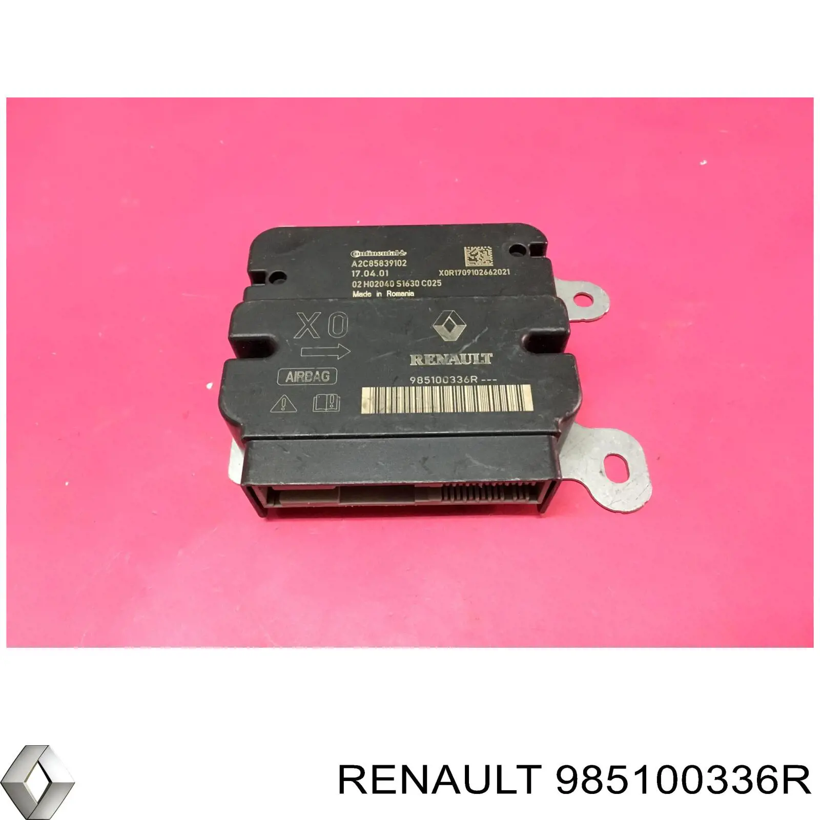 Модуль-процессор управления подушкой безопасности (ЭБУ AIRBAG) Renault (RVI) 985100336R цена, от 30.37 USD
