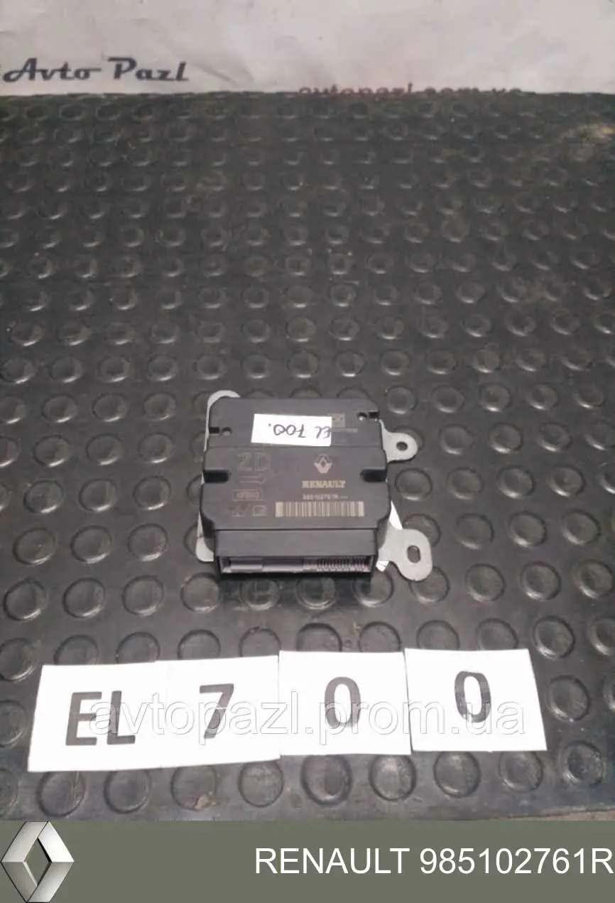 985102761R Renault (RVI) módulo processador de controlo da bolsa de ar (centralina eletrônica airbag)