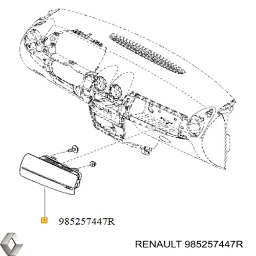 985257447R Renault (RVI) cinto de segurança (airbag de passageiro)