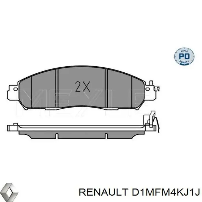 D1MFM4KJ1J Renault (RVI) sapatas do freio dianteiras de disco