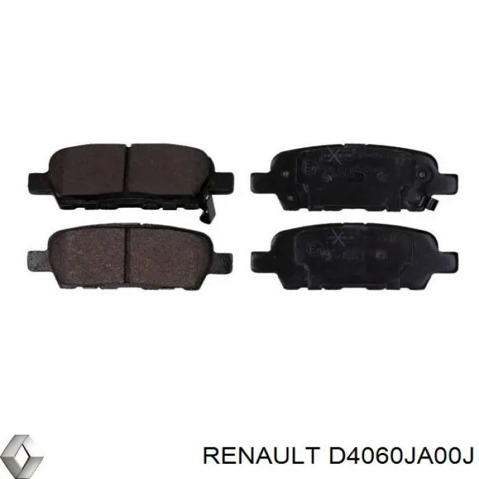 Задние тормозные колодки D4060JA00J Renault (RVI)