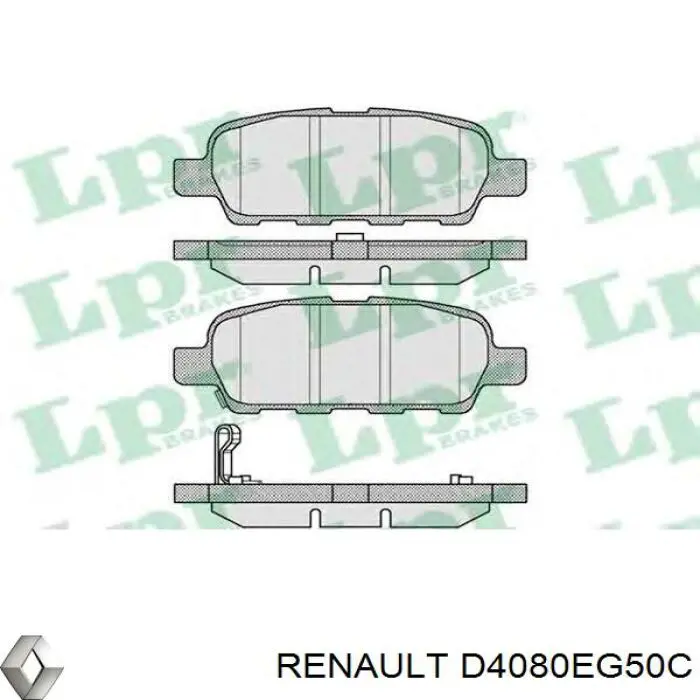 Пластина противоскрипная крепления тормозной колодки задней Renault (RVI) D4080EG50C цена, от 10.08 USD