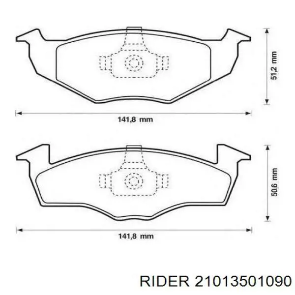 Передние тормозные колодки 21013501090 Rider