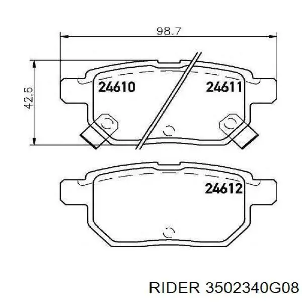 Задние тормозные колодки 406536BW Fitshi