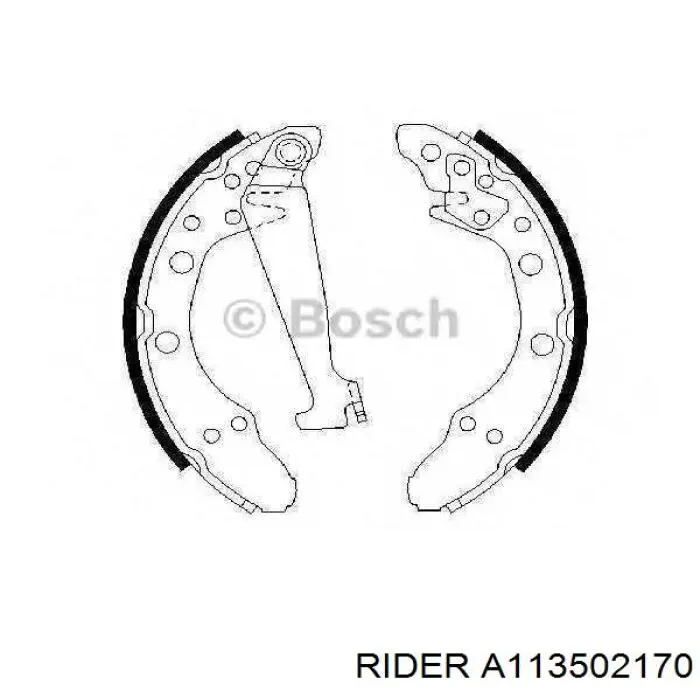 Задние барабанные колодки A113502170 Rider